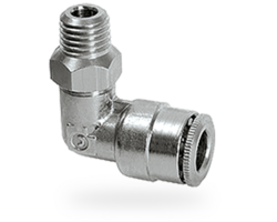 Tube connector M8x1 male for tube oØ 6 mm 90° - rotary type